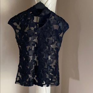 ACACIA Black Sheer Blouse